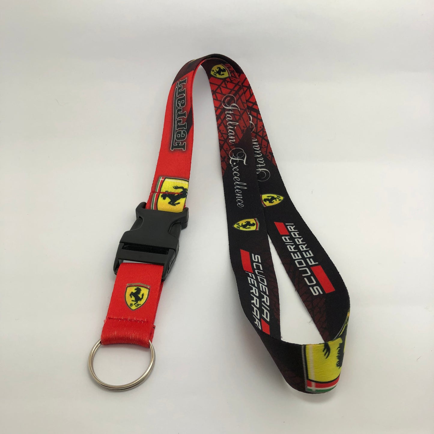 Llavero de cinta tela largo - Ferrari
