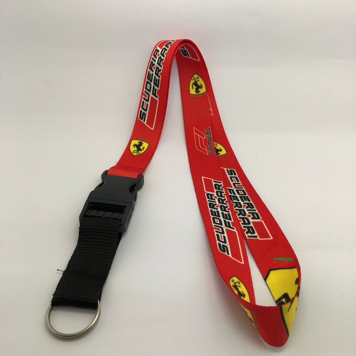 Llavero de cinta tela largo - Ferrari