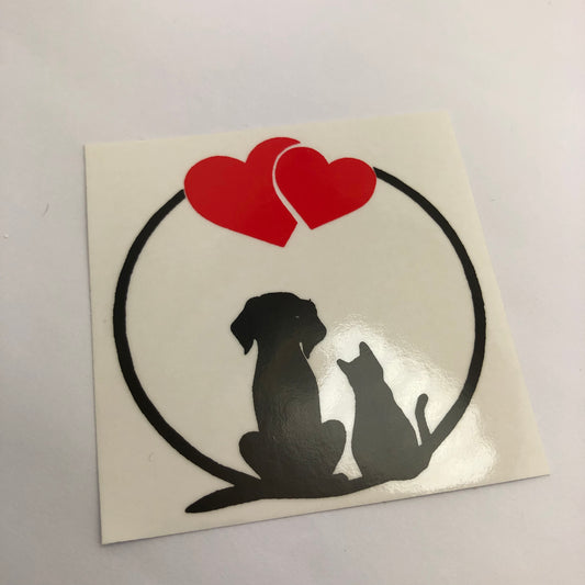 Sticker Chico - CatDog love